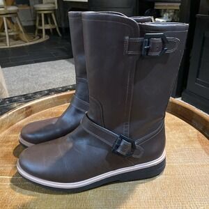 Cole Haan Grand Explorer Waterproof Brown Women Leather Boots Size 7.5 Insulated